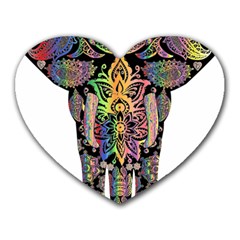 Prismatic Floral Pattern Elephant Heart Mousepads by Nexatart