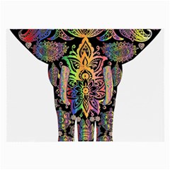 Prismatic Floral Pattern Elephant Large Glasses Cloth by Nexatart