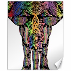 Prismatic Floral Pattern Elephant Canvas 11  X 14  