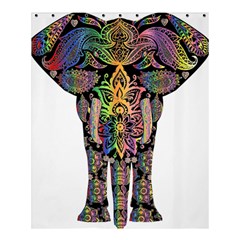 Prismatic Floral Pattern Elephant Shower Curtain 60  X 72  (medium)  by Nexatart