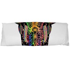 Prismatic Floral Pattern Elephant Body Pillow Case (dakimakura) by Nexatart