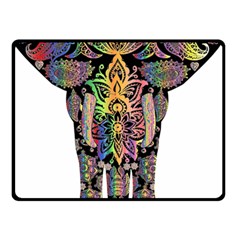 Prismatic Floral Pattern Elephant Double Sided Fleece Blanket (small)  by Nexatart