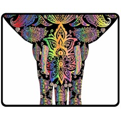 Prismatic Floral Pattern Elephant Double Sided Fleece Blanket (medium)  by Nexatart