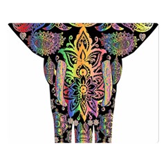 Prismatic Floral Pattern Elephant Double Sided Flano Blanket (large)  by Nexatart