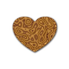 Giraffe Remixed Heart Coaster (4 Pack)  by Nexatart