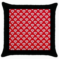 Diamond Pattern Throw Pillow Case (black) by Nexatart