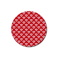 Diamond Pattern Rubber Coaster (round)  by Nexatart