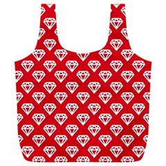 Diamond Pattern Full Print Recycle Bags (l)  by Nexatart