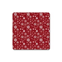 Merry Christmas Pattern Square Magnet by Nexatart