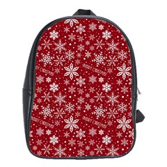 Merry Christmas Pattern School Bags (xl)  by Nexatart