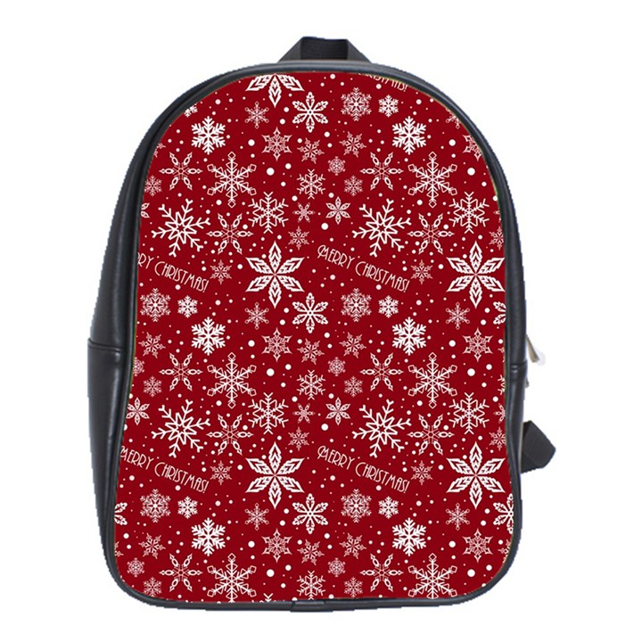 Merry Christmas Pattern School Bags (XL) 