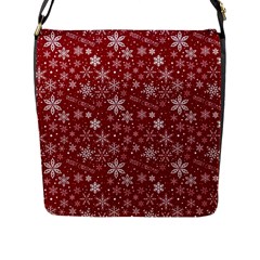 Merry Christmas Pattern Flap Messenger Bag (l)  by Nexatart