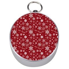 Merry Christmas Pattern Silver Compasses by Nexatart