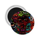 Abstract Psychedelic Face Nightmare Eyes Font Horror Fantasy Artwork 2.25  Magnets Front