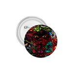 Abstract Psychedelic Face Nightmare Eyes Font Horror Fantasy Artwork 1.75  Buttons Front