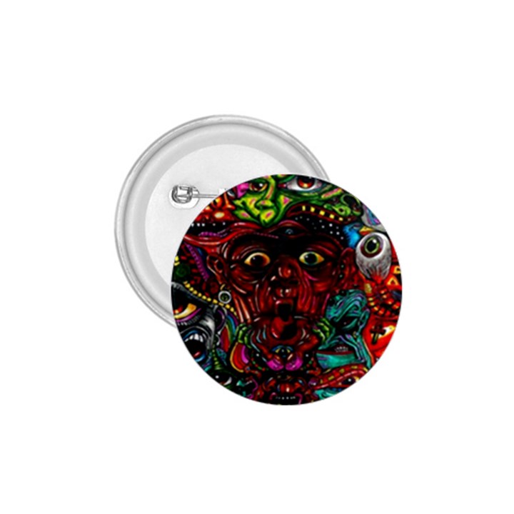 Abstract Psychedelic Face Nightmare Eyes Font Horror Fantasy Artwork 1.75  Buttons