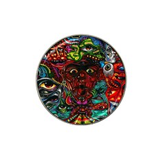 Abstract Psychedelic Face Nightmare Eyes Font Horror Fantasy Artwork Hat Clip Ball Marker by Nexatart