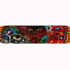 Abstract Psychedelic Face Nightmare Eyes Font Horror Fantasy Artwork Large Bar Mats