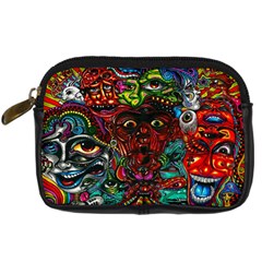 Abstract Psychedelic Face Nightmare Eyes Font Horror Fantasy Artwork Digital Camera Cases by Nexatart