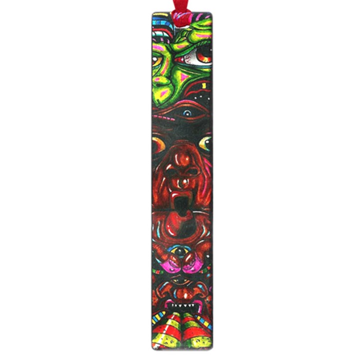 Abstract Psychedelic Face Nightmare Eyes Font Horror Fantasy Artwork Large Book Marks