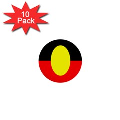 Flag Of Australian Aborigines 1  Mini Buttons (10 Pack)  by Nexatart