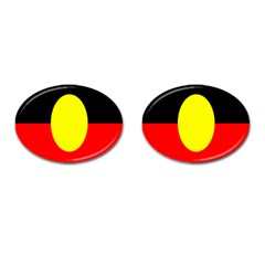 Flag Of Australian Aborigines Cufflinks (oval) by Nexatart