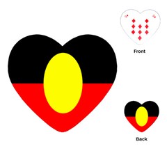 Flag Of Australian Aborigines Playing Cards (heart)  by Nexatart