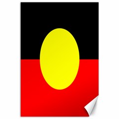 Flag Of Australian Aborigines Canvas 12  X 18   by Nexatart