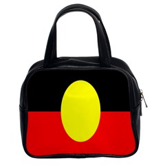 Flag Of Australian Aborigines Classic Handbags (2 Sides) by Nexatart