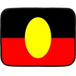 Flag Of Australian Aborigines Double Sided Fleece Blanket (Mini)  35 x27  Blanket Front