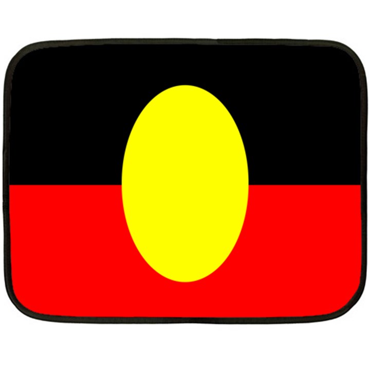 Flag Of Australian Aborigines Double Sided Fleece Blanket (Mini) 