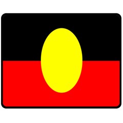 Flag Of Australian Aborigines Double Sided Fleece Blanket (medium)  by Nexatart