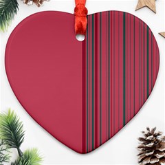 Lines Heart Ornament (two Sides) by ValentinaDesign