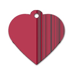 Lines Dog Tag Heart (two Sides) by ValentinaDesign