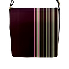 Lines Flap Messenger Bag (l)  by ValentinaDesign