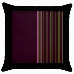 Lines Throw Pillow Case (black) by ValentinaDesign