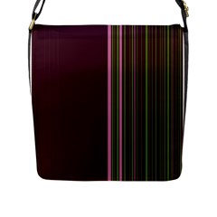 Lines Flap Messenger Bag (l)  by ValentinaDesign