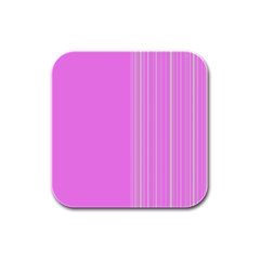 Lines Rubber Square Coaster (4 Pack)  by ValentinaDesign