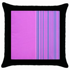 Lines Throw Pillow Case (black) by ValentinaDesign