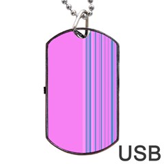 Lines Dog Tag Usb Flash (one Side) by ValentinaDesign