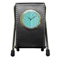 Lines Pen Holder Desk Clocks by ValentinaDesign