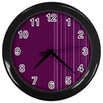 Lines Wall Clocks (Black) Front