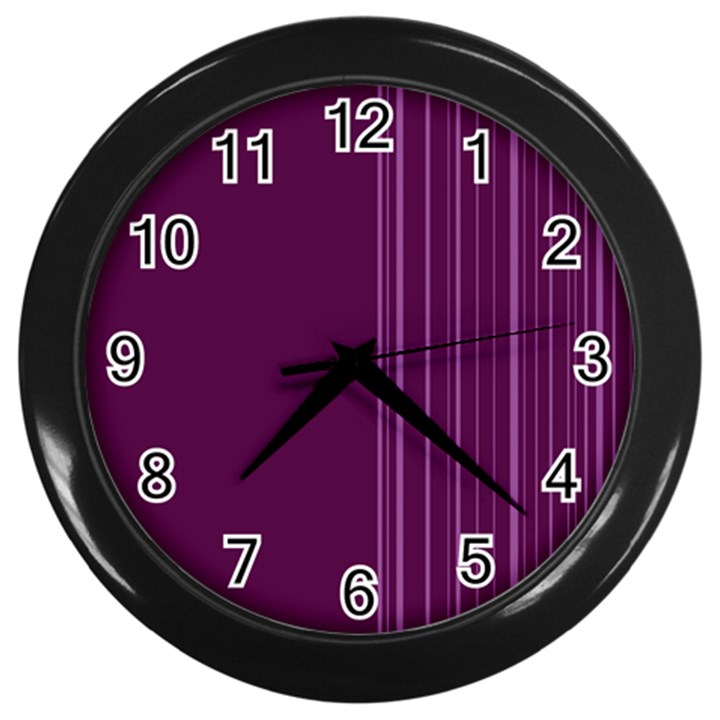 Lines Wall Clocks (Black)