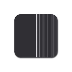 Lines Rubber Coaster (square)  by ValentinaDesign