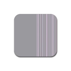 Lines Rubber Coaster (square)  by ValentinaDesign