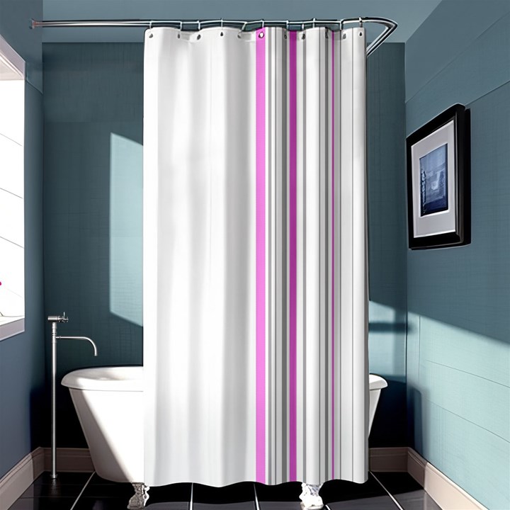 Lines Shower Curtain 36  x 72  (Stall) 