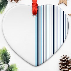 Lines Heart Ornament (two Sides) by ValentinaDesign