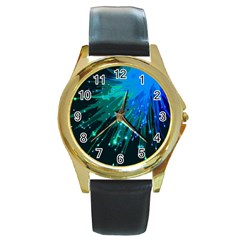 Big bang Round Gold Metal Watch