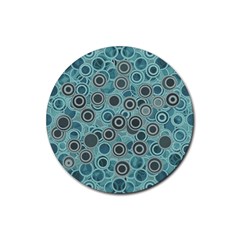 Abstract Aquatic Dream Rubber Coaster (round)  by Ivana