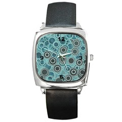 Abstract Aquatic Dream Square Metal Watch